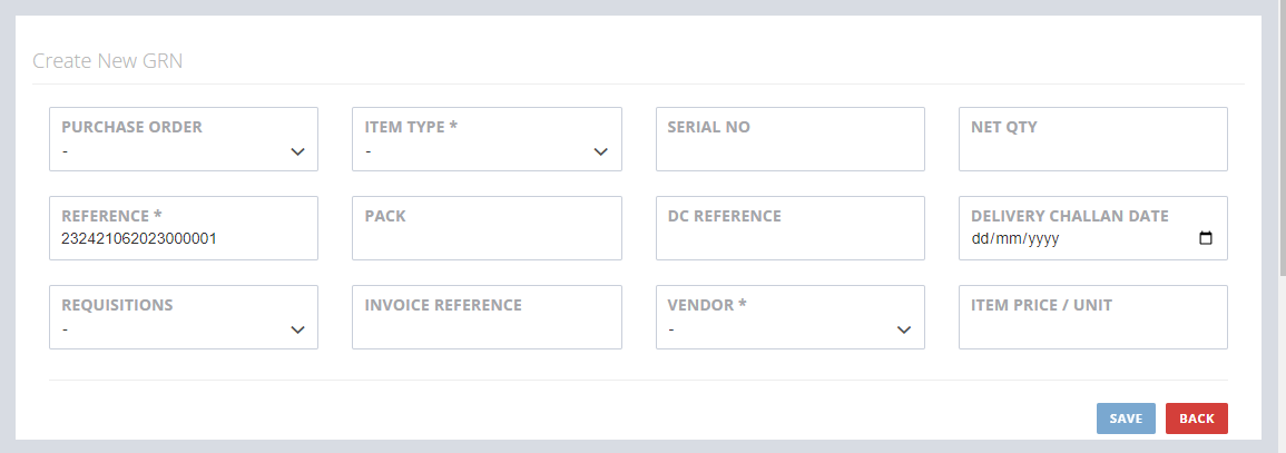 Requisition Form