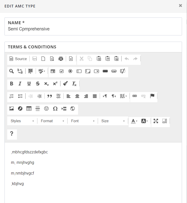 Edit contracts Type