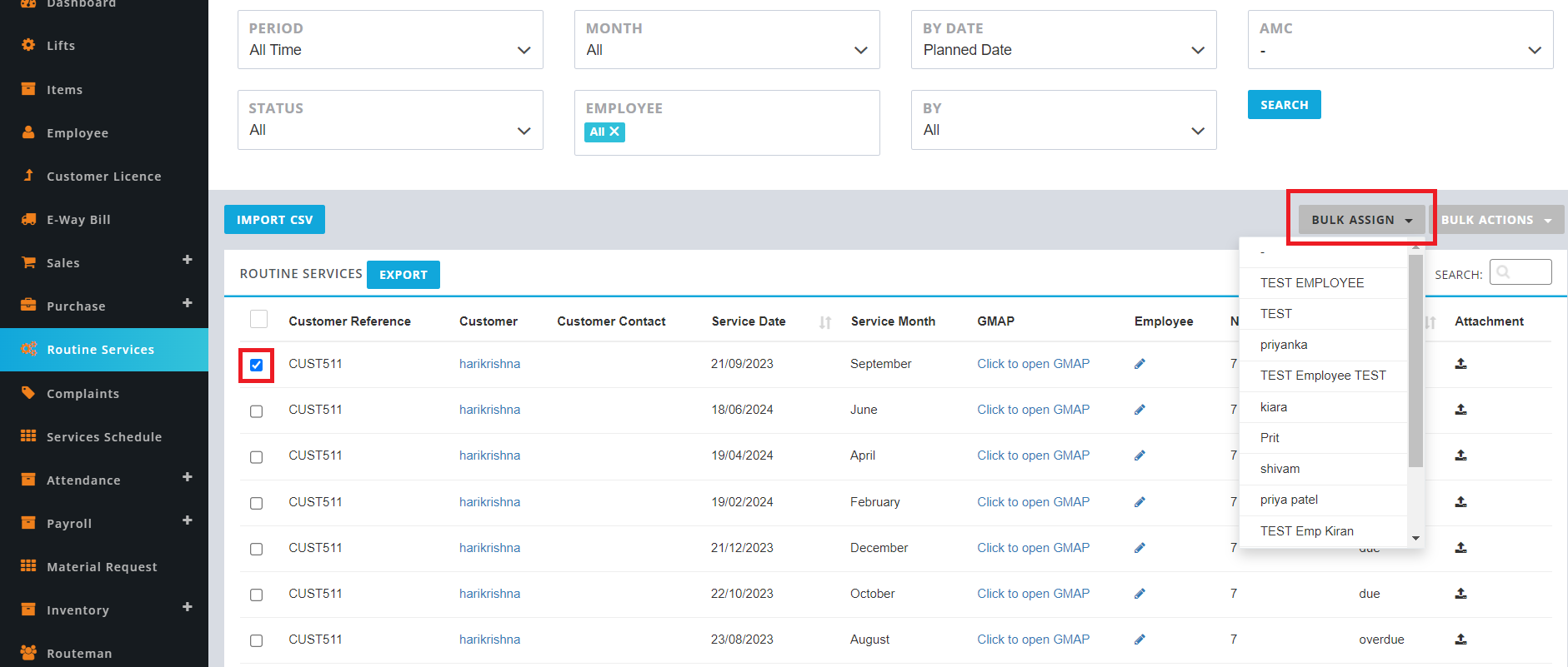 Assign Service