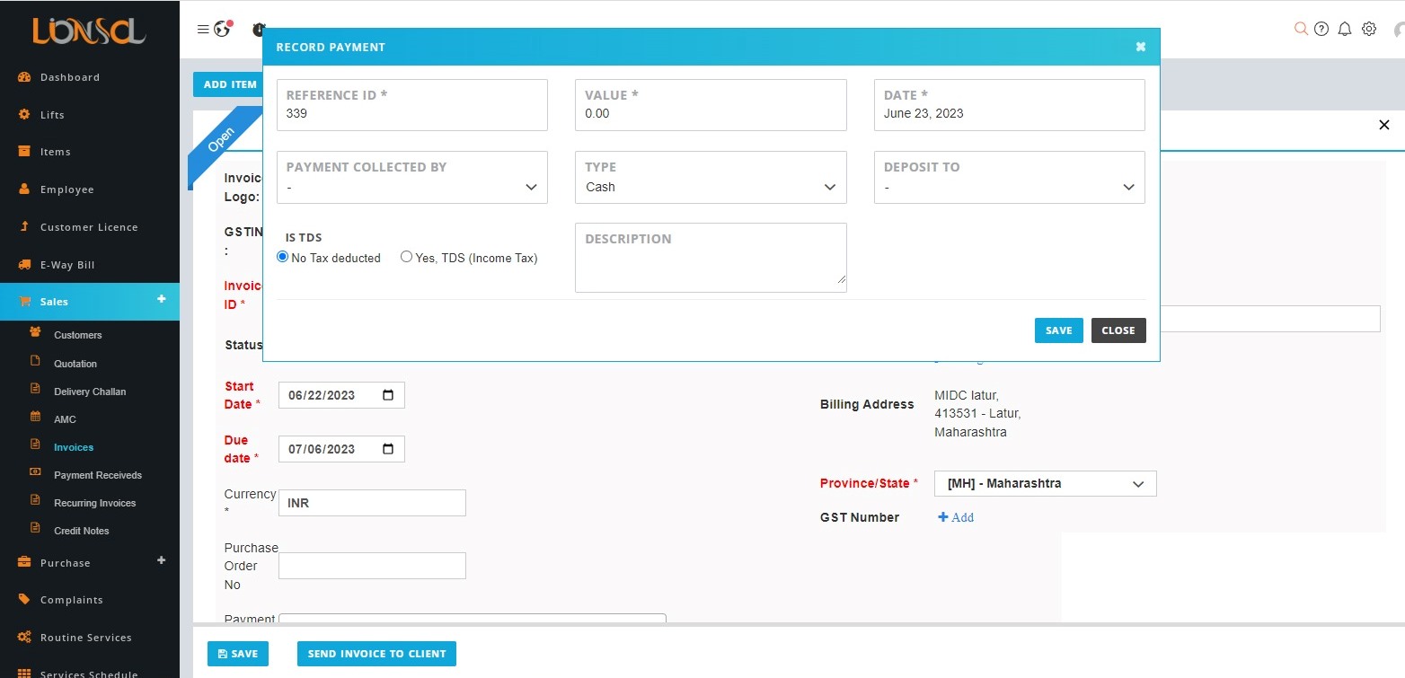 payment form