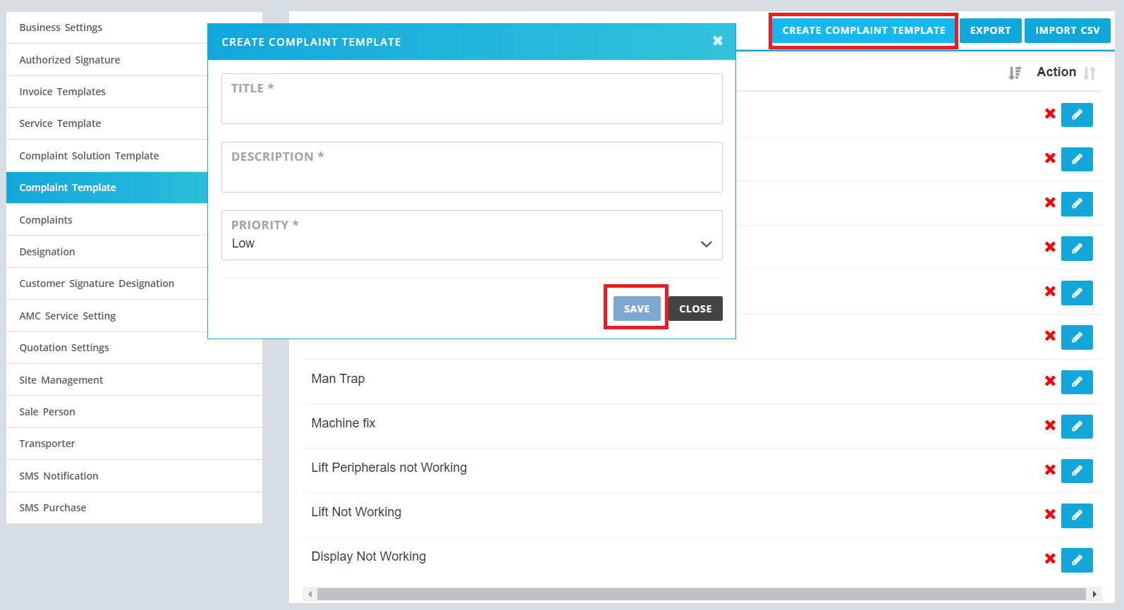 create-complaint-template